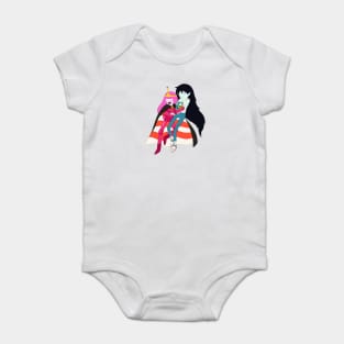 Marceline, Bubblegum, BMO and Jake Baby Bodysuit